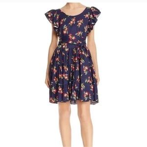 COPY - ** New** JILL Jill Stuart Floral jacquard flutter-sleeve dress size L